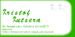 kristof kutsera business card